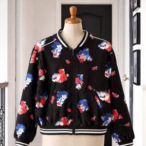 Vince Camuto Floral Bomber Jacket Ladies Size Small